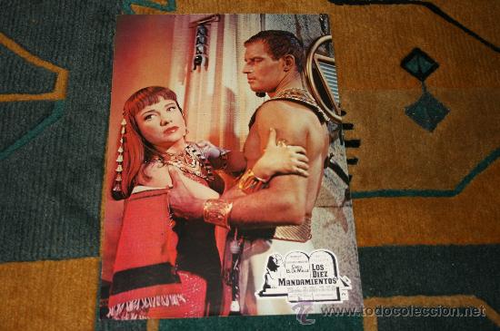 Cine: FOTOCROMO DE LOS DIEZ MANDAMIENTOS   CHARLTON HESTON