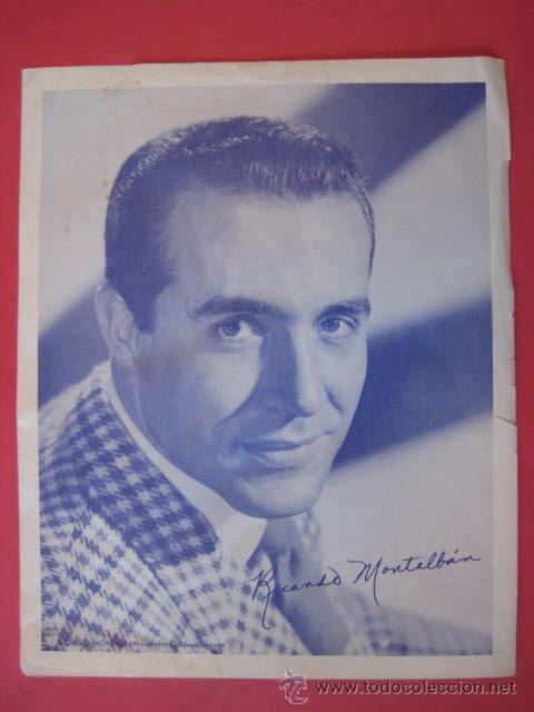 Cin&eacute;ma: LAMINA PUBLICITARIA DE LA METRO - RICARDO MONTALBAN -FIRMA IMPRESA. .ENVIO GRATIS&iexcl;&iexcl;&iexcl;