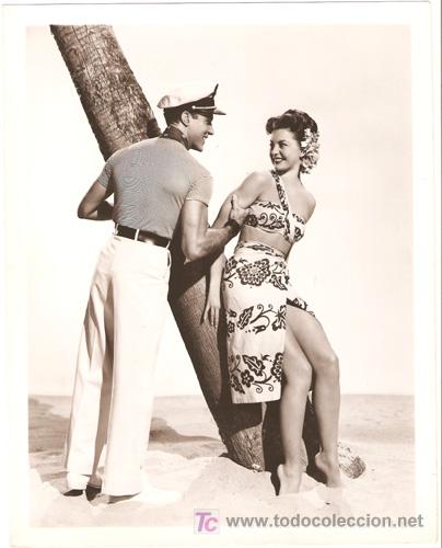 Cinema: FCJ 12074D CYD CHARISSE RICARDO MONTALBAN EN UNA ISLA CONTIGO FOTO ORIGINAL B/N AMERICANA