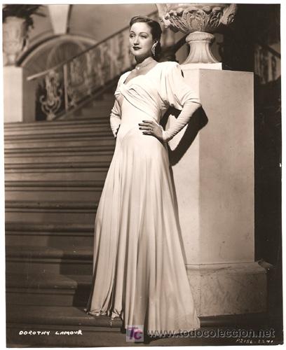 Cinema: FCJ 11741d DOROTHY LAMOUR FOTO ORIGINAL B/N AMERICANA