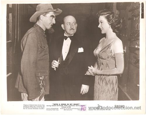 Cinema: F3710 SUSAN HAYWARD WITH A SONG IN MY HEART FOTO ORIGINAL B/N AMERICANA