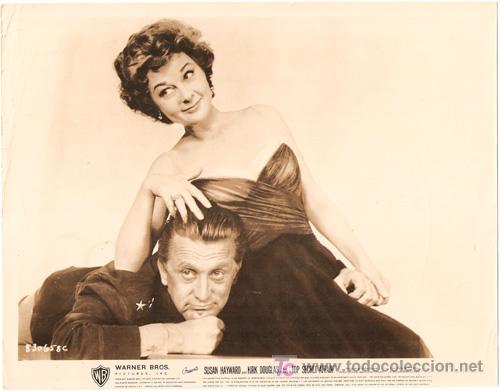 Cinema: F16884D SUSAN HAYWARD KIRK DOUGLAS INTRIGA FEMENINA FOTO ORIGINAL B/N AMERICANA