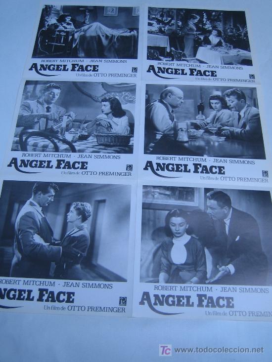 Cine: Angel face -. robert mitchum - preminger - coleccion 6 fotocromos estreno