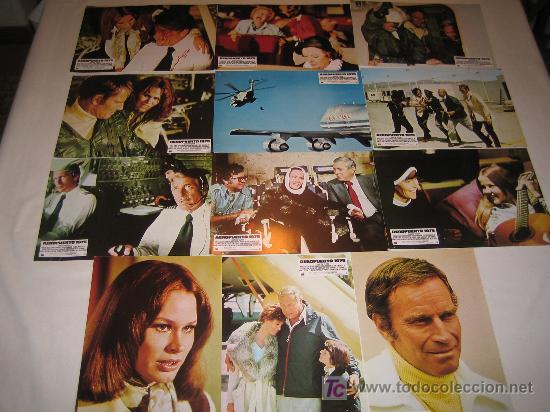 Cine: aeropuerto 1975 - charlton heston  - coleccion 12 fotocromos del estreno