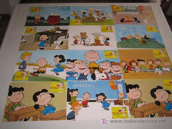 Cine: carlitos y snoopy - charlie brown - animacion - coleccion 12 fotocromos del estreno