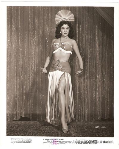 Kino: F28039D RHONDA FLEMING LITTLE EGYPT FOTO ORIGINAL B/N AMERICANA