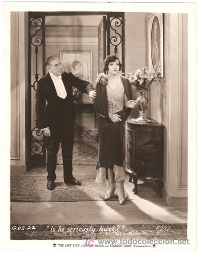 Cine: FCJ 1229D CLAUDETTE COLBERT THE LADY LIES FOTO ORIGINAL B/N AMERICANA