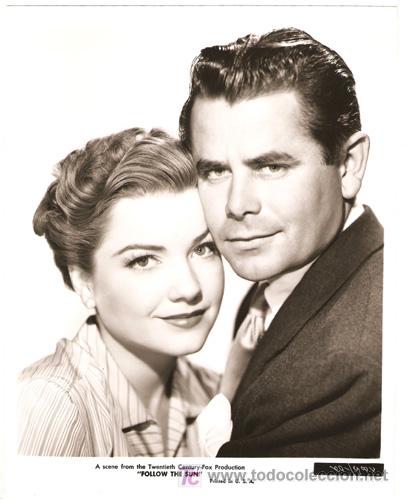 Cinema: FCJ 12164D GLENN FORD ANNE BAXTER FOLLOW THE SUN 20TH CENTURY FOX FOTO ORIGINAL B/N AMERICANA