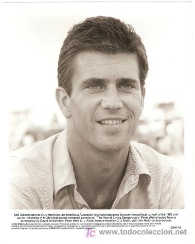 Cinema: FCJ 1426 MEL GIBSON EL A&Ntilde;O QUE VIVIMOS PELIGROSAMENTE FOTO ORIGINAL B/N AMERICANA