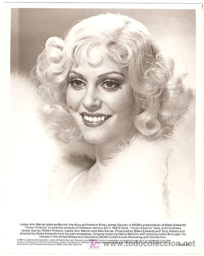 Cin&eacute;ma: FCJ 1453 LESLEY ANN WARREN VICTOR O VICTORIA BLAKE EDWARDS FOTO ORIGINAL B/N AMERICANA