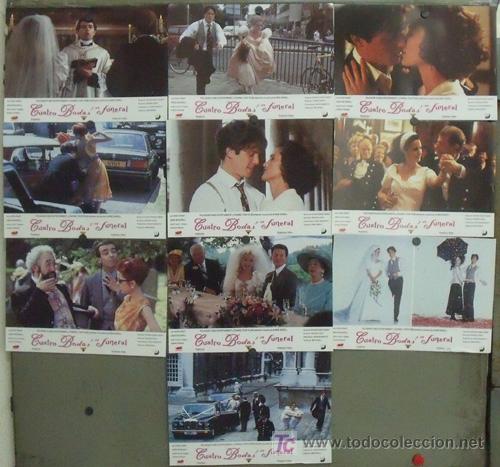 Cine: IW83 CUATRO BODAS Y UN FUNERAL HUGH GRANT SET 10 FOTOCROMOS ORIGINAL ESTRENO