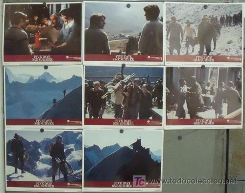 Cine: IY13 CINCO DIAS UN VERANO SEAN CONNERY MONTA&Ntilde;AS SET 8 FOTOCROMOS ORIGINAL AMERICANO