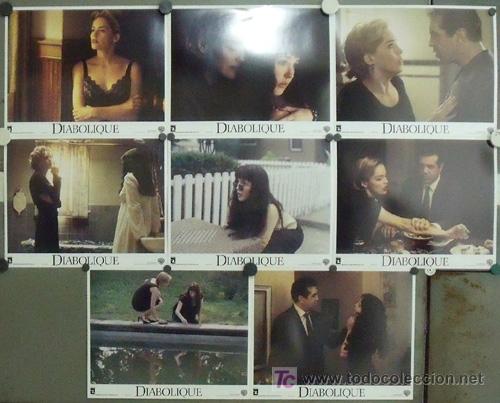 Cine: IY38 DIABOLICAS SHARON STONE ISABELLE ADJANI SET 8 FOTOCROMOS ORIGINAL AMERICANO