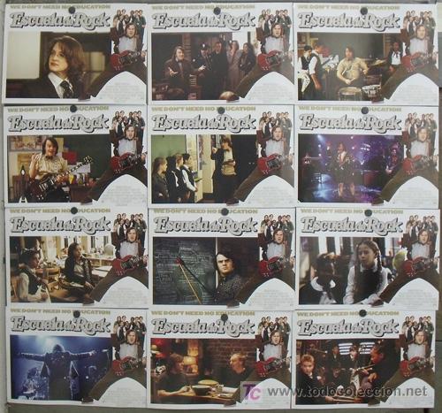 Cinema: JE57 ESCUELA DE ROCK JACK BLACK SET COMPLETO 12 FOTOCROMOS ORIGINAL ESTRENO