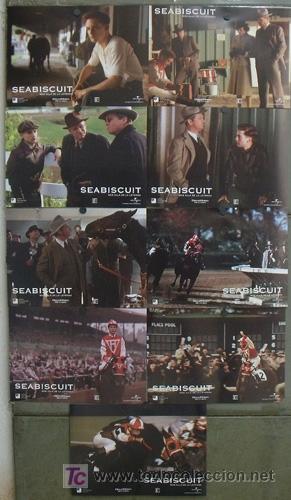 Cine: JE70 SEABISCUIT TOBEY MAGUIRE JEFF BRIDGES SET COMPLETO 9 FOTOCROMOS ORIGINAL ESTRENO