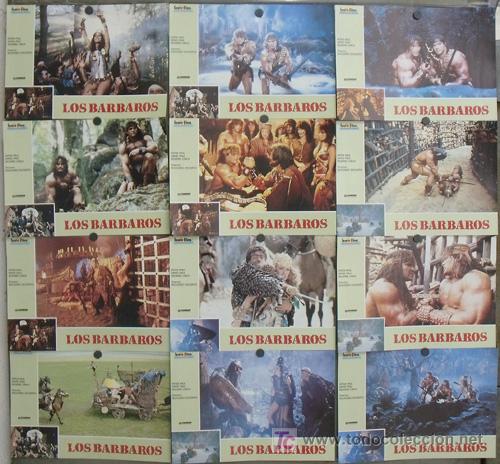 Cine: JE95 LOS BARBAROS RUGGERO DEODATO PEPLUM SET COMPLETO 12 FOTOCROMOS ORIGINAL ESTRENO