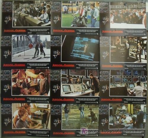 Kino: JG35 JUEGOS DE GUERRA MATTHEW BRODERICK ALLY SHEEDY SET COMPLETO 12 FOTOCROMOS ORIGINAL ESTRENO