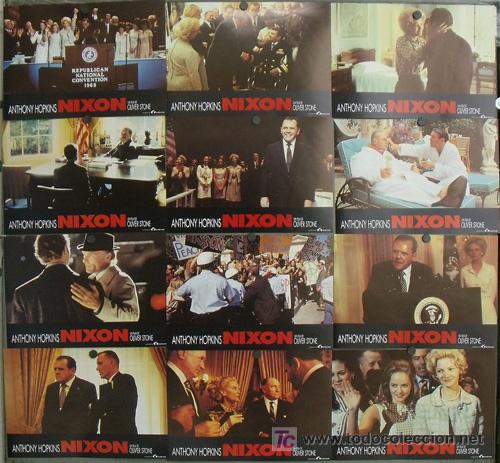 Cine: JG85 NIXON ANTHONY HOPKINS OLIVER STONE SET COMPLETO 12 FOTOCROMOS ORIGINAL ESTRENO
