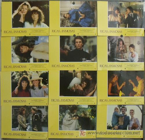 Cin&eacute;ma: JH24 RICAS Y FAMOSAS JACQUELINE BISSET CANDICE BERGEN SET COMPLETO 12 FOTOCROMOS ORIGINAL ESTRENO