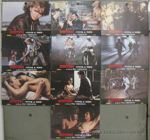 Cine: JH41 SPETTERS VIVIR A TOPE PAUL VERHOEVEN SET COMPLETO 10 FOTOCROMOS ORIGINAL ESTRENO