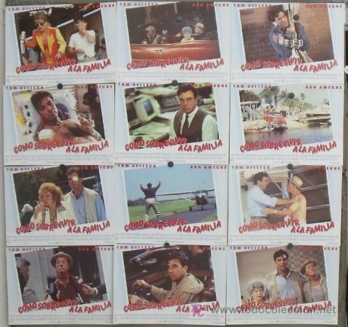 Kino: JJ00 COMO SOBREVIVIR A LA FAMILIA TOM SELLECK SET COMPLETO 12 FOTOCROMOS ORIGINAL ESTRENO