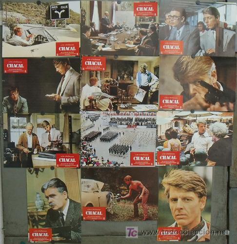Cine: JJ74 CHACAL FRED ZINNEMANN EDWARD FOX SET COMPLETO 12 FOTOCROMOS ORIGINAL ESTRENO