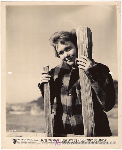Cine: FCJ 12193D JANE WYMAN BELINDA FOTO ORIGINAL B/N AMERICANA