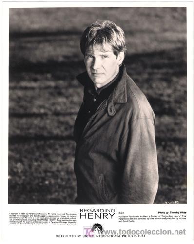 Cinema: FCJ 1518 HARRISON FORD A PROPOSITO DE HENRY FOTO ORIGINAL B/N AMERICANA
