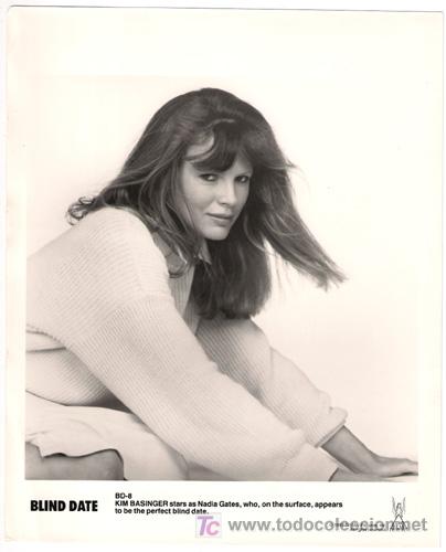 Cin&eacute;ma: FCJ 1547 KIM BASSINGER CITA A CIEGAS FOTO ORIGINAL B/N AMERICANA