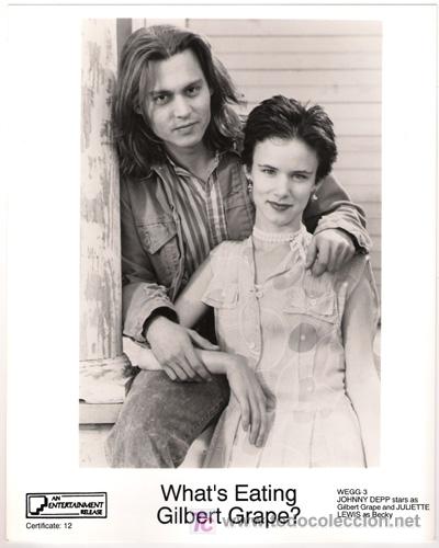 Kino: FCJ 1653 JOHNNY DEPP JULIETTE LEWIS A QUIEN AMA GILBERT GRAPE FOTO ORIGINAL B/N INGLESA