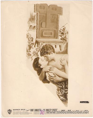 Kino: FCJ 1807 SU MAJESTAD EN LOS MARES DEL SUR BURT LANCASTER FOTO B/N ORIGINAL AMERICANA