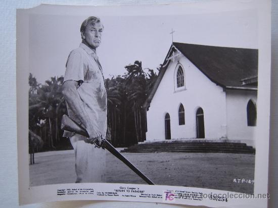 Cine: retorno al paraiso - gary cooper - foto original del estreno