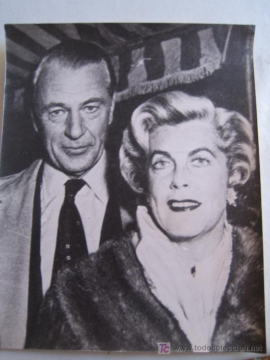 Cine: Gary cooper - foto original 30 x 24 cm