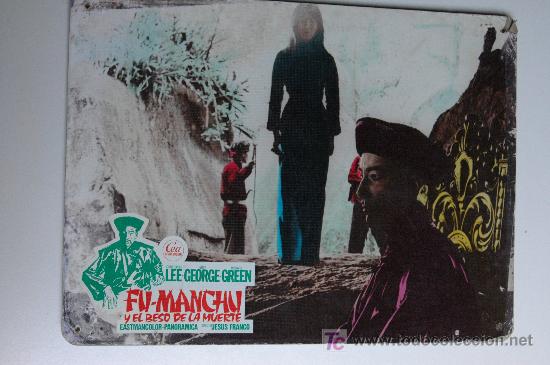 Cine: fu manchu y el beso de la muerte - jesus franco - christopher lee - 1 fotocromo original acartonado