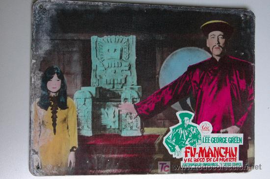 Cine: fu manchu y el beso de la muerte - jesus franco - christopher lee - 1 fotocromo original acartonado