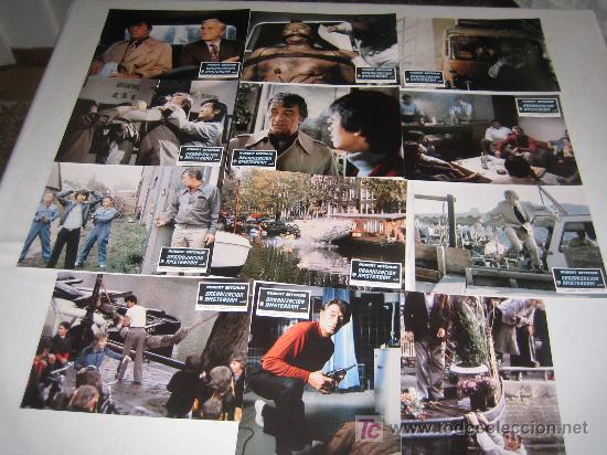 Cine: organizacion amsterdam- robert mitchum - leslie nielsen - coleccion 12 fotocromos del estreno