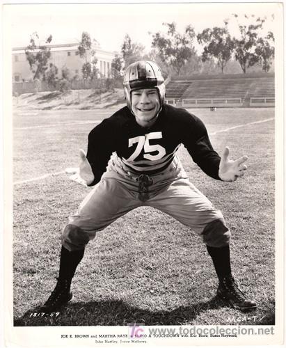 Cin&eacute;ma: FCJ 11198D JOE E. BROWN $1.000 A TOUCHDOWN FUTBOL AMERICANO FOTO ORIGINAL B/N AMERICANA