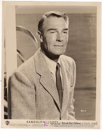 Cin&eacute;ma: FCJ 12276D RANDOLPH SCOTT WARNER FOTO ORIGINAL B/N AMERICANA