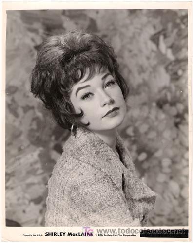 Cin&eacute;ma: FCJ 12285D SHIRLEY MACLAINE FOTO ORIGINAL B/N AMERICANA