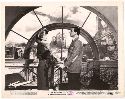 Cin&eacute;ma: FCJ 12368D GREER GARSON WALTER PIDGEON LA HISTORIA DE LOS MINIVER FOTO B/N ORIGINAL AMERICANA