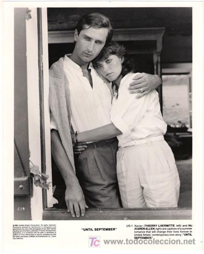Kino: FCJ 2879 KAREN ALLEN THIERRY LHERMITTE UN AMANTE FRANCES FOTO B/N ORIGINAL AMERICANA
