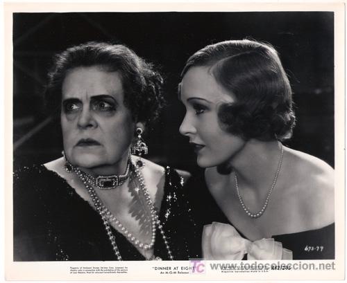 Cine: FCJ 11249d MARIE DRESSLER MADGE EVANS CENA A LAS 8 FOTO B/N ORIGINAL AMERICANA