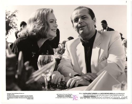 Cin&eacute;ma: FCJ 3187 JACK NICHOLSON KATHLEEN TURNER EL HONOR DE LOS PRIZZI FOTO B/N ORIGINAL AMERICANA