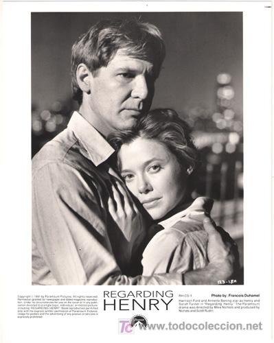 Cin&eacute;ma: FCJ 3264 HARRISON FORD ANNETTE BENNING A PROPOSITO DE HENRY FOTO B/N ORIGINAL AMERICANA
