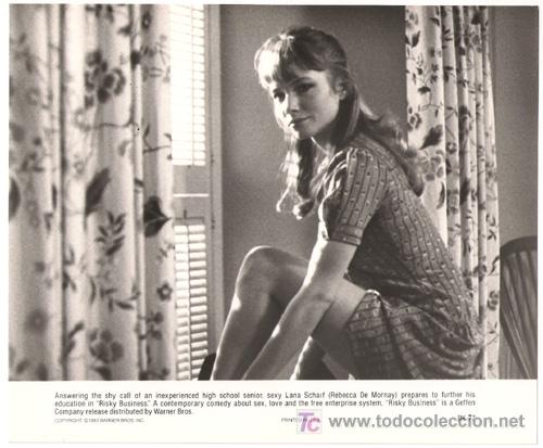 Cin&eacute;ma: FCJ 3329 REBECCA DE MORNAY RISKY BUSINESS FOTO B/N ORIGINAL AMERICANA