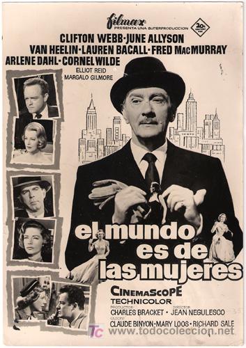 Kino: FCJ 3401 EL MUNDO ES DE LAS MUJERES CLIFTON WEBB LAUREN BACALL FOTO B/N ORIGINAL ESPA&Ntilde;OLA