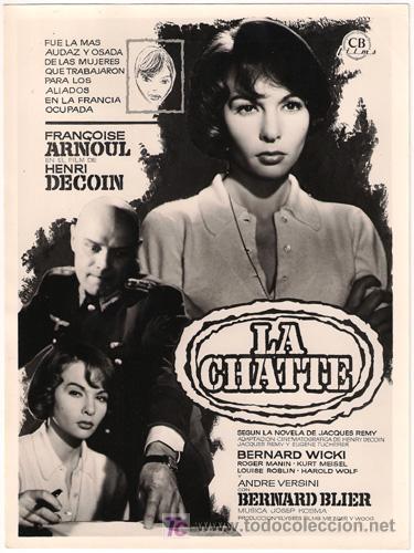Kino: FCJ 3409 LA CHATTE FRAN&Ccedil;OISE ARNOUL BERNARD WICKI ROGER HANIN FOTO B/N ORIGINAL ESPA&Ntilde;OLA