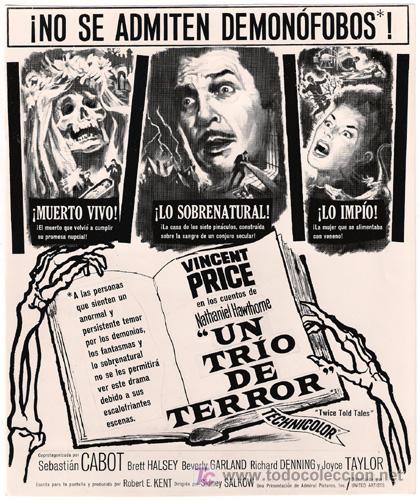 Kino: FCJ 3474 TWICE-TOLD TALES VINCENT PRICE FOTO B/N ORIGINAL AMERICANA en espa&ntilde;ol