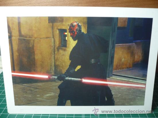 Cine: STAR WARS EPISODIO I TARJETA OFICIAL LUCASFILM DE DARTH MAUL- LA GUERRA DE LAS GALAXIAS.
