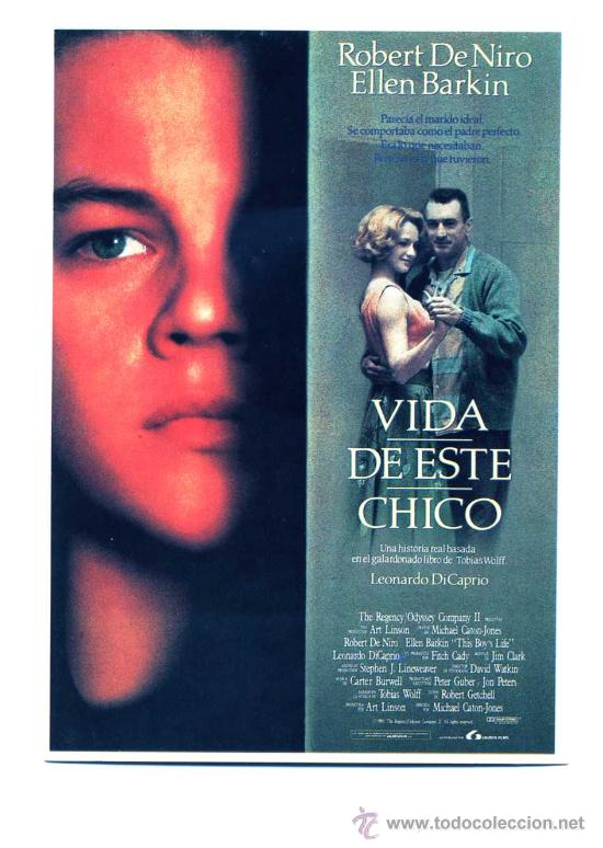 Cine: VIDA DE ESTE CHICO, con Robert de Niro, Leonardo di Caprio. PROGRAMA-POSTAL